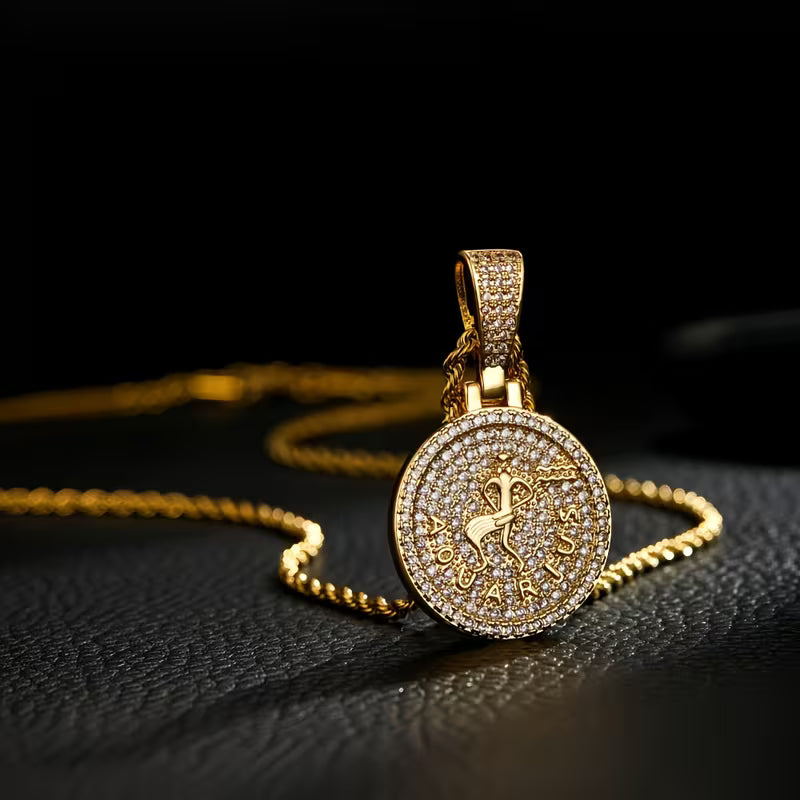 Pendentif 8Shine - Signe du Zodiaque Plaqué Or