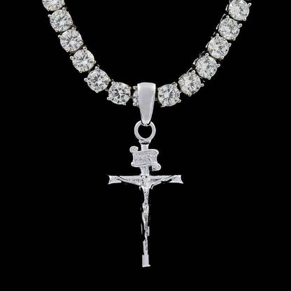 Pendentif 8Shine — Crucifix en Or Blanc