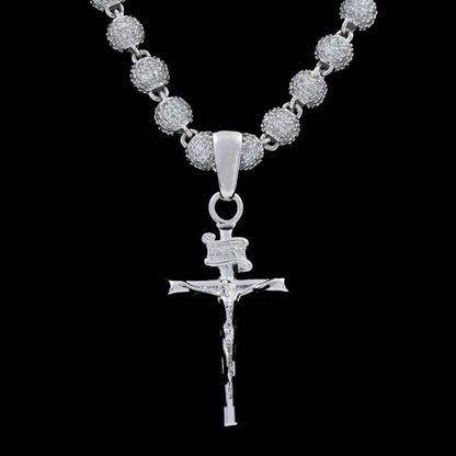 Pendentif 8Shine — Crucifix en Or Blanc