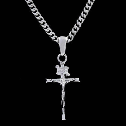 Pendentif 8Shine — Crucifix en Or Blanc
