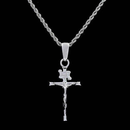 Pendentif 8Shine — Crucifix en Or Blanc