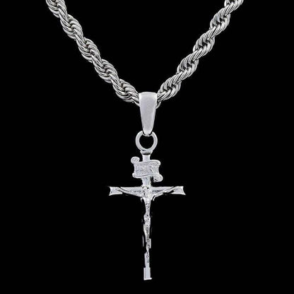 Pendentif 8Shine — Crucifix en Or Blanc