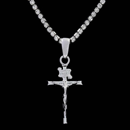 Pendentif 8Shine — Crucifix en Or Blanc