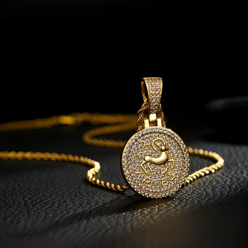 Pendentif 8Shine - Signe du Zodiaque Plaqué Or