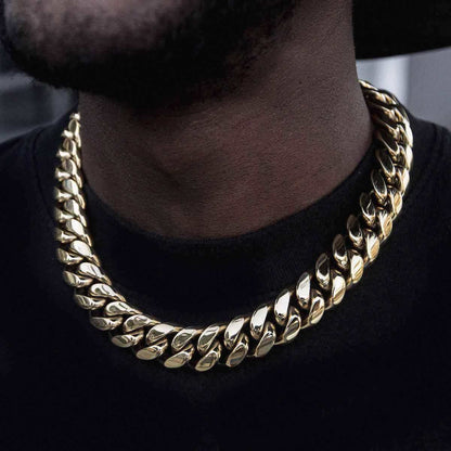 Chaîne Cuban Signature 8Shine en Or jaune – 19 mm
