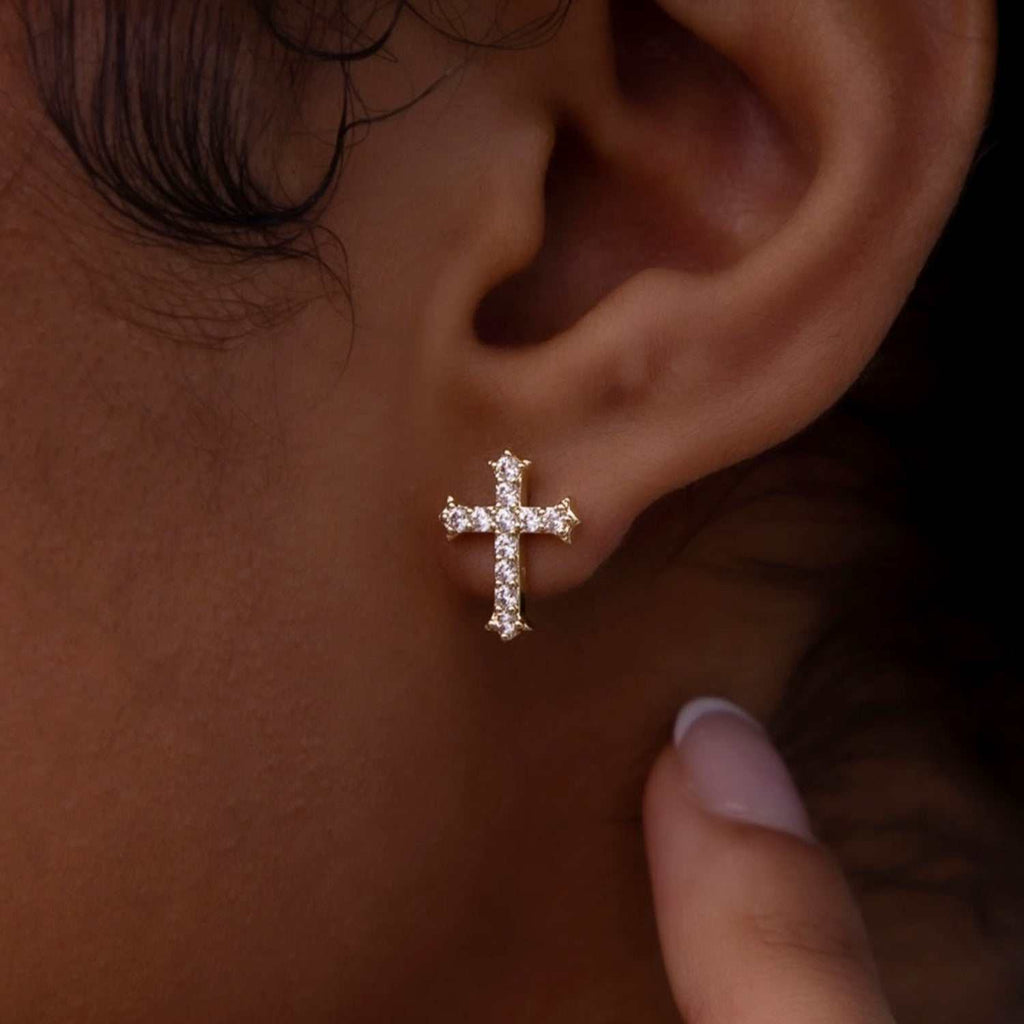 Boucles d’oreilles 8Shine — Micro Cross Stud