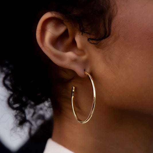 Boucles d’oreilles 8Shine — Plain Hoop en Or Jaune