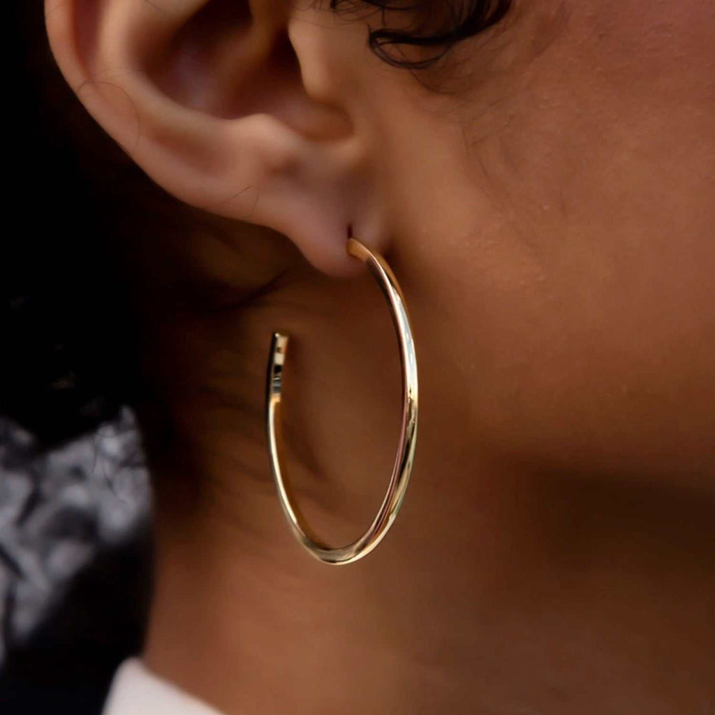 Boucles d’oreilles 8Shine — Plain Hoop en Or Jaune