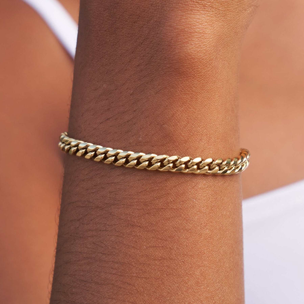 Bracelet 8Shine — Chaîne Cuban Link en Or Jaune 5mm