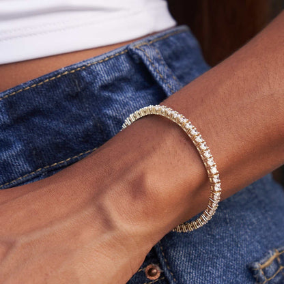 Bracelet 8Shine — Tennis à Diamants en Or Jaune 3mm