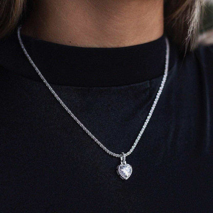 Pendentif 8Shine — Cœur Micro Iced à Diamants en Or Blanc