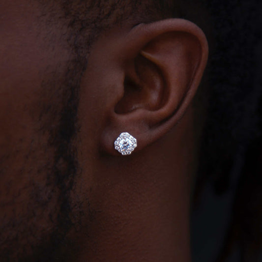 Boucles d’Oreilles 8Shine – Micro Clustered Diamond en Or Blanc