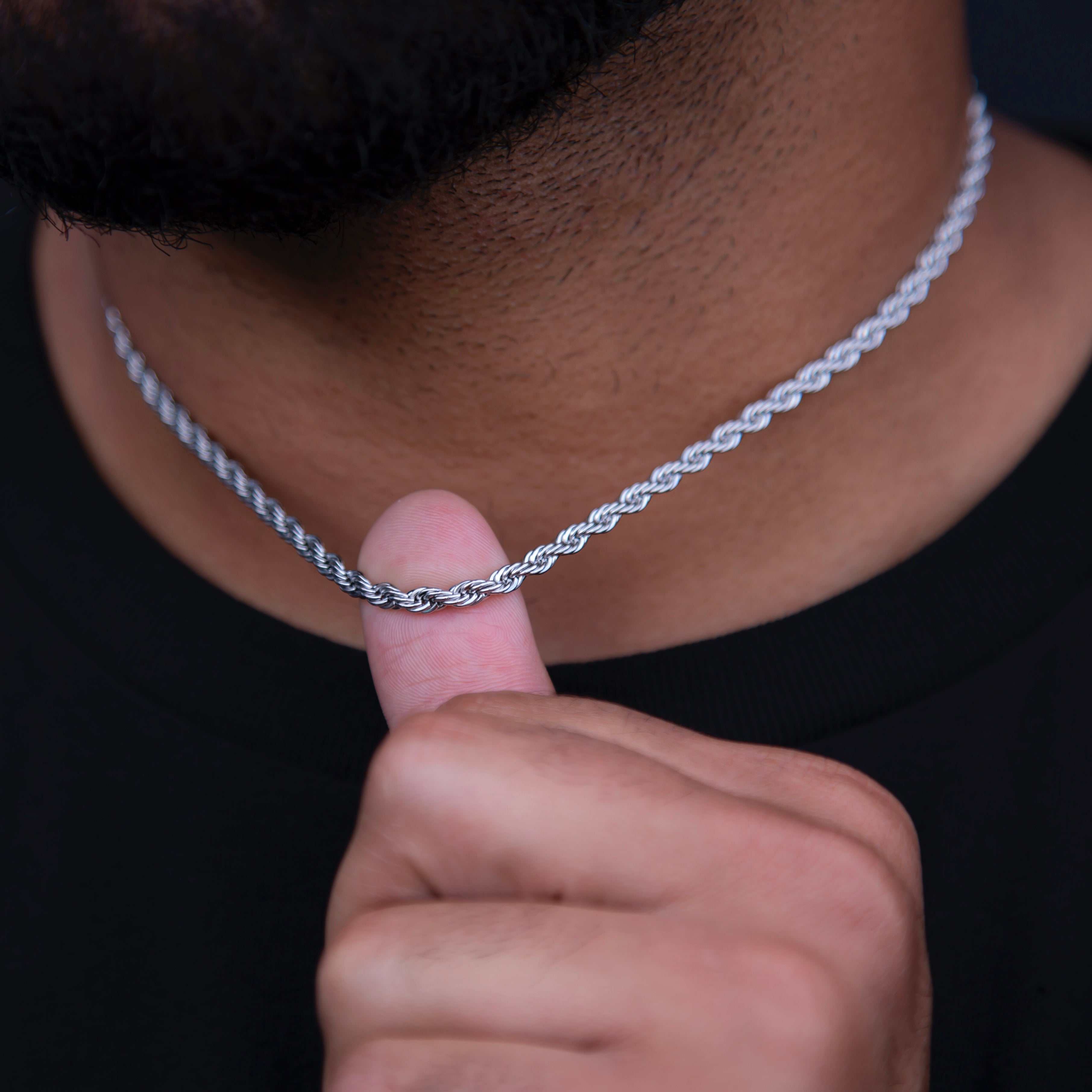 Chaîne 8Shine Rope en Or Blanc  – 4mm