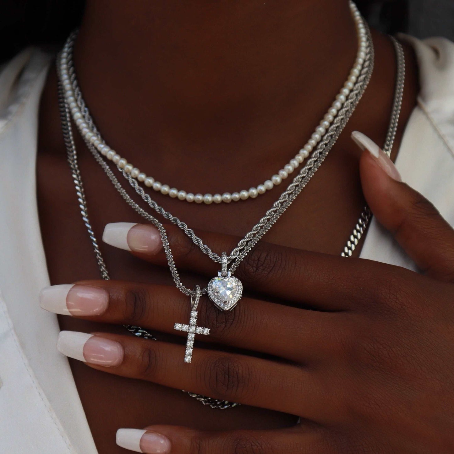 Collier 8Shine — Chaîne Rope en Or Blanc 2mm