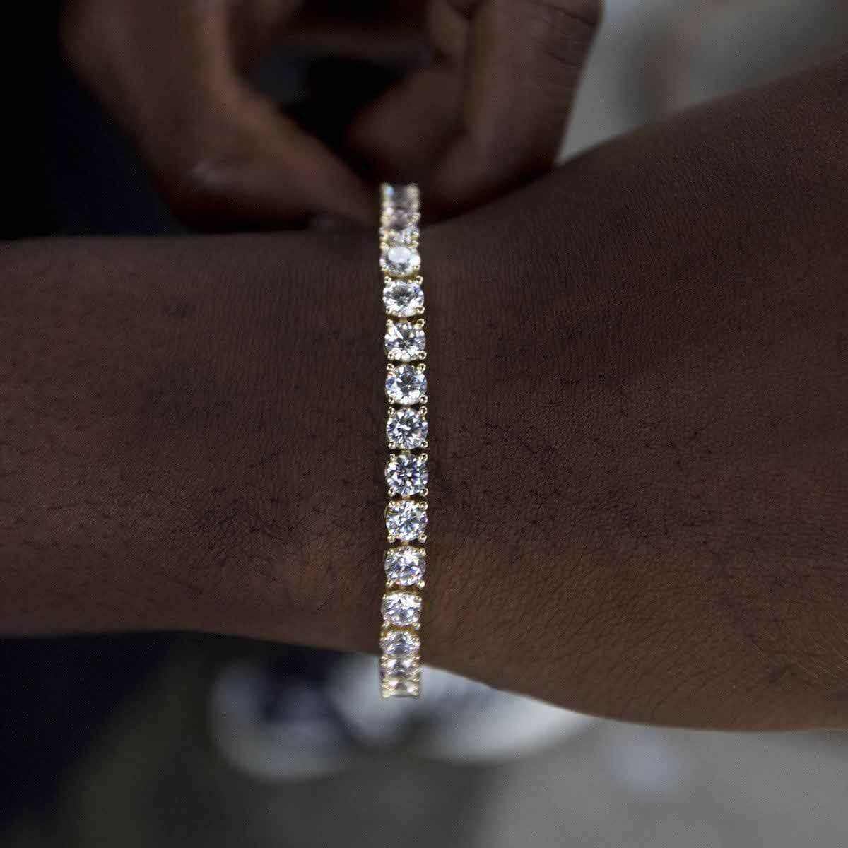 Bracelet Tennis Diamant 8Shine Or Jaune - 5mm