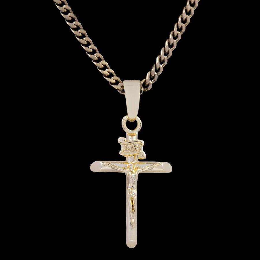 Pendentif Crucifix en Or Jaune 8Shine