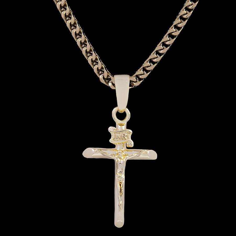 Pendentif Crucifix en Or Jaune 8Shine